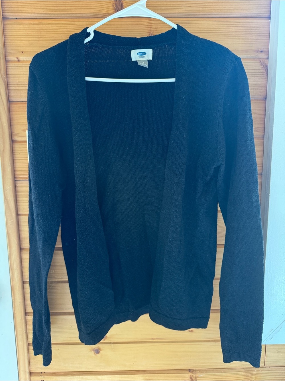 Old Navy Black Open-Front Women's Cardigan
